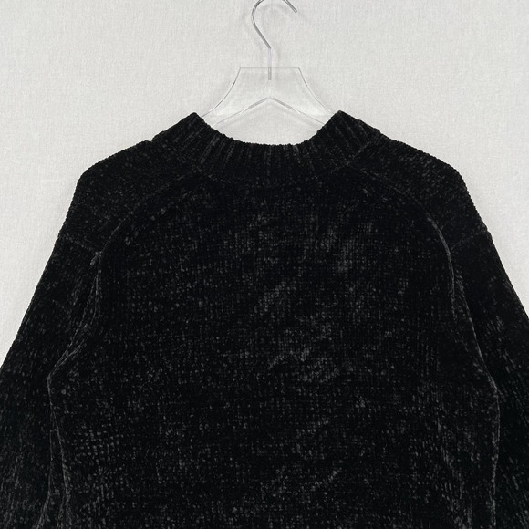 ARITZIA WILFRED Sweater Womens Small Black Chenille V-neck Chunky Oversized - Picture 5 of 11